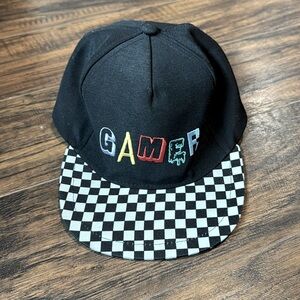 GAMER Logo Black Checkered Youth Baseball Hat/Cap One Size Snapback